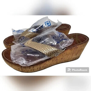 Sam Edelman Romy Leather Wedge Sandals Size 10.5